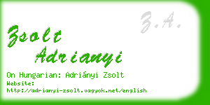 zsolt adrianyi business card